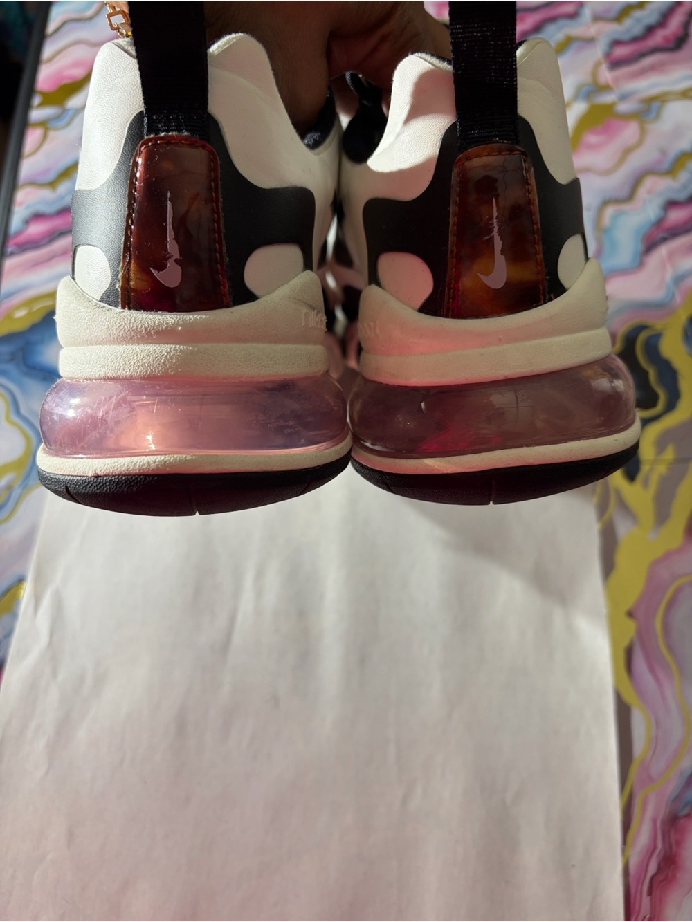Nike Air Max 270 React Tortoise Shell Sail Size 7 - Picture 5 of 16